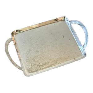 Vintage Art Deco Hammered Silver Plate Tray by Berliner Elektro-Plated-Waren-Fabrik, Circa 1930s