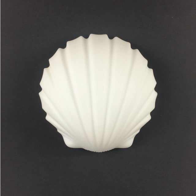 Mid-Century Modern Mid Century Shell-Shaped Opaline Glass Wall Light/Sconce From Limburg, Germany, 1970s For Sale - Image 3 of 11