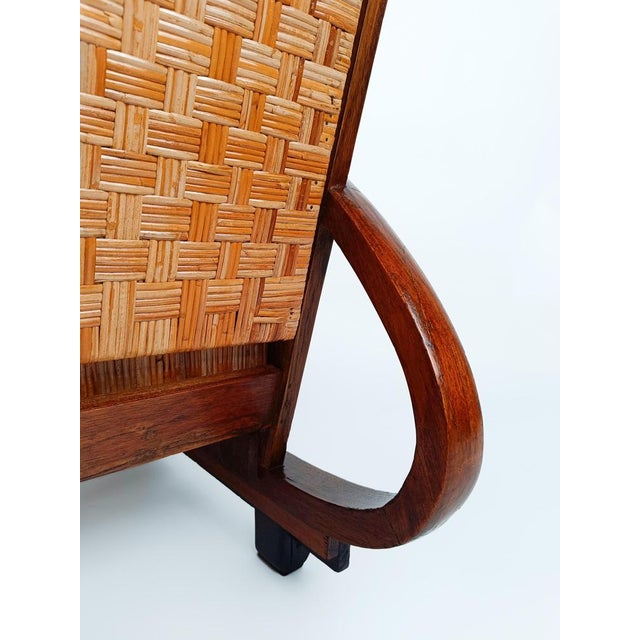 Set of Art Deco Lounge Chairs in Teak and Cane in the style of Francis Jourdain, 1930s For Sale - Image 6 of 18