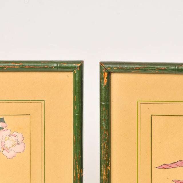 Vintage Japanese Woodblock Prints Pair - Mid Century Sakai Hoitsu Framed Art Set For Sale - Image 10 of 14
