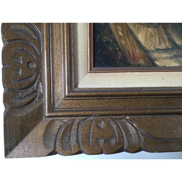 Oil on Canvas Portrait of a Medieval Man Signed Costello For Sale - Image 11 of 11