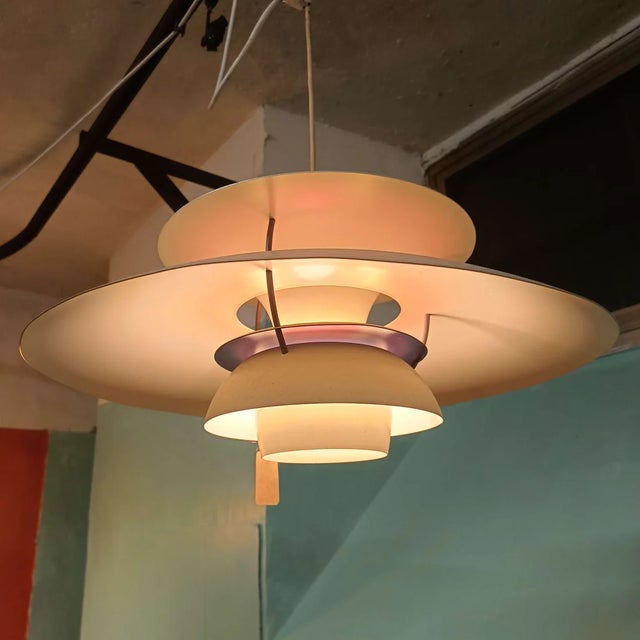 Mid-Century Modern Vintage PH5 Pendant Lamp attributed to Poul Henningsen for Louis Poulsen, 1950s For Sale - Image 3 of 6
