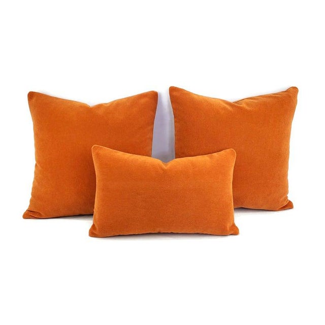Place Textiles La Scala in Valencia Pillow Cover 20" X 20" Solid Orange Rust Alpaca Wool Accent Cushion Case For Sale In Portland, OR - Image 6 of 7