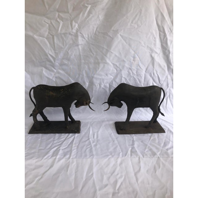 Majestic metal bull figure. A fantastic contemporary crafted metalwork that will add interest and make a statement. Simple...