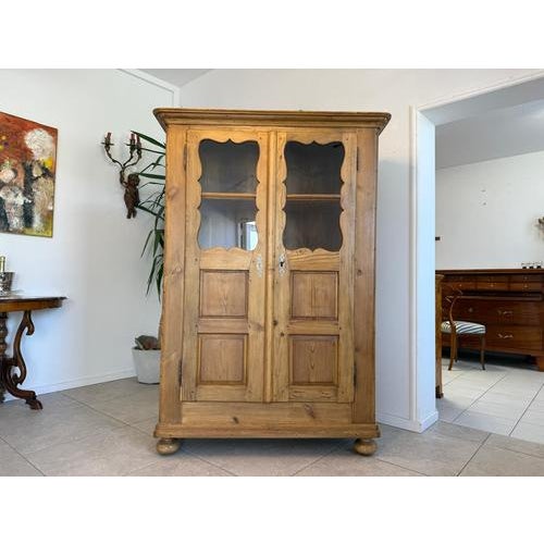 Rustic Biedermeier Display Cabinet For Sale - Image 6 of 15