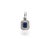 Octagon Deep Blue Sapphire Diamond Halo Pendant in 14k White Gold For Sale In New York - Image 6 of 10