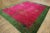 1920s 1920s Pink Cerise Floral Vase Antique Chinese Art Deco Carpet 9' X 11' 6'' Knotted Wool Rug For Sale - Image 5 of 12