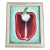 Contemporary Original Abstract Red Pepper Still Life Painting For Sale
