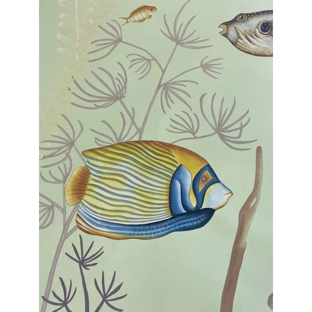 36'*100"/Panel *4 Panels, Coral Reef , Sea Fish Wallpaper , a Set of 4 Panels Wallpaper for Kids Room For Sale - Image 9 of 13