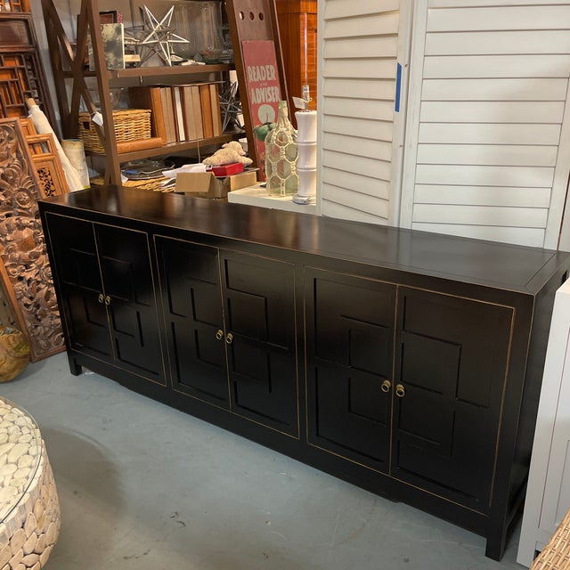 Chinoiserie Black 6 Door Sideboard Chairish