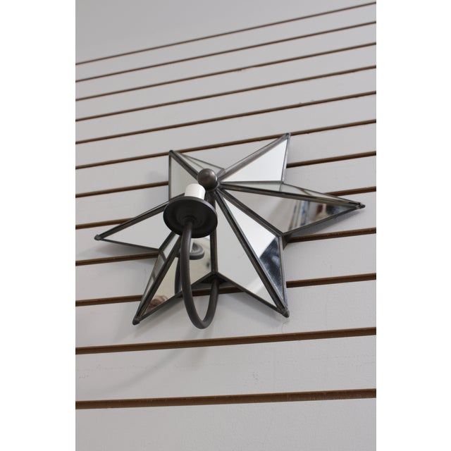 1990s Meyda Mirrored Star Electric Wall Sconces - a Pair For Sale - Image 11 of 13