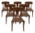 Mid Century Walnut Klismos Chairs With Leather Straps - 6 For Sale