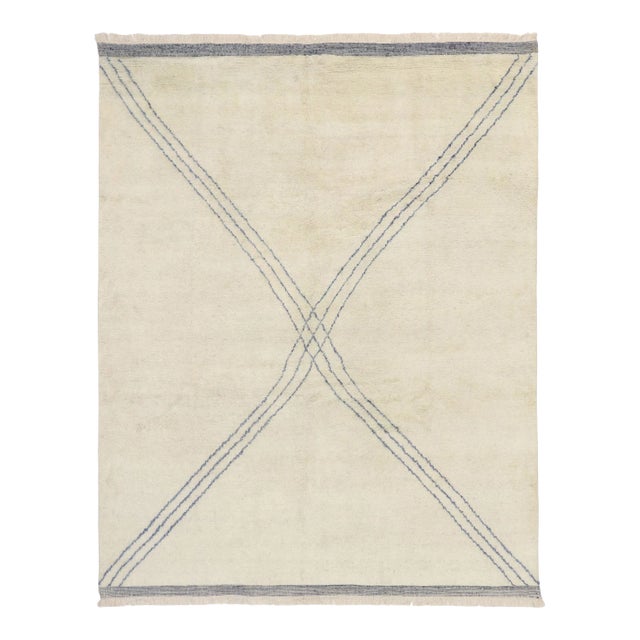 Organic Modern Moroccan Rug - 08'01 X 10'02 For Sale