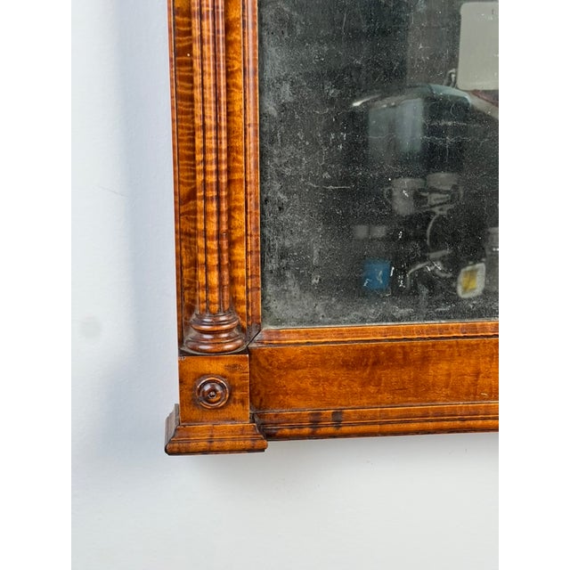 Fine Antique Federal Period Tiger Maple Two Panel Mirror C. 1820 For Sale - Image 10 of 11