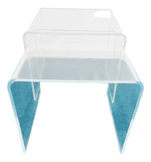 Mid-Century Italian Space Age Acrylic Glass Nesting Tables, 1970s, Set of 2