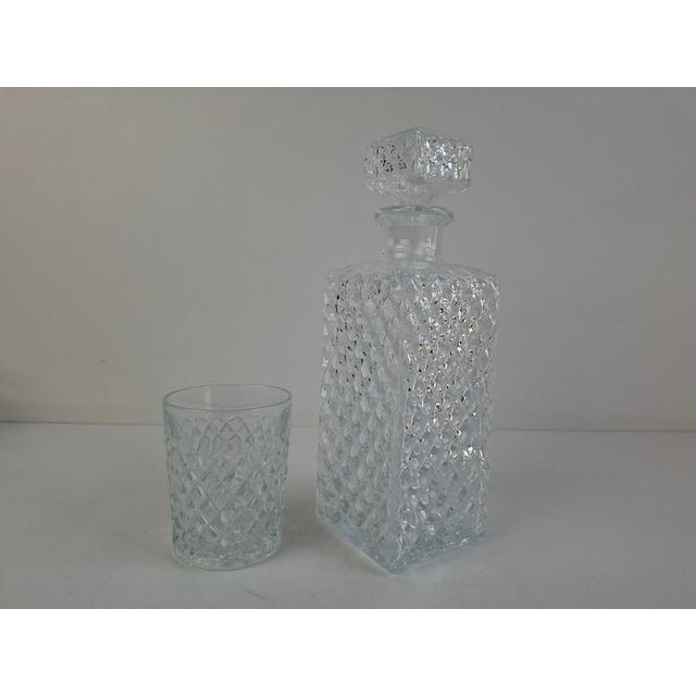 Vintage Crystal Whiskey Decanter and Tumblers from Bohemia, 1980s, Set of 7 For Sale - Image 12 of 18