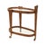 Crafted from rich wood with a warm finish, this sleek oval design features two tinted glass shelves that reflect elegance...