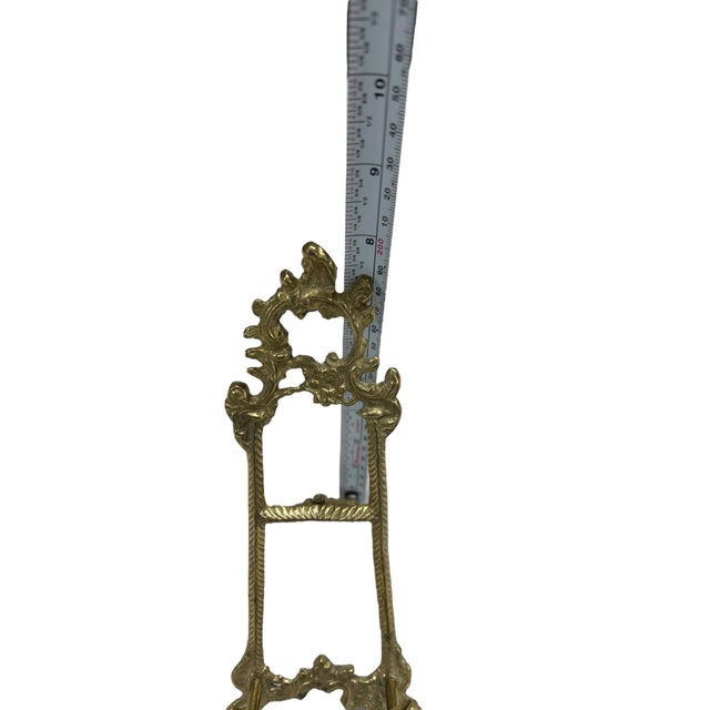 Vintage Brass Cherub Embellished Art Picture Easel, Made in India For Sale - Image 4 of 7