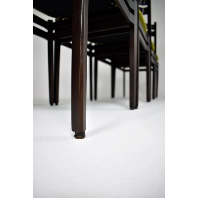 Wood Set of 8 “107” Italian Dining Chairs by Gianfranco Frattini for Cassina, 1960s For Sale - Image 7 of 12