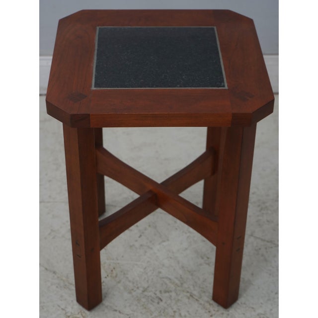 Age: C.2008 Details: Finish No.11 Solid Cherry Nice Pair Matching Tables High Quality Construction Arts & Crafts Style...