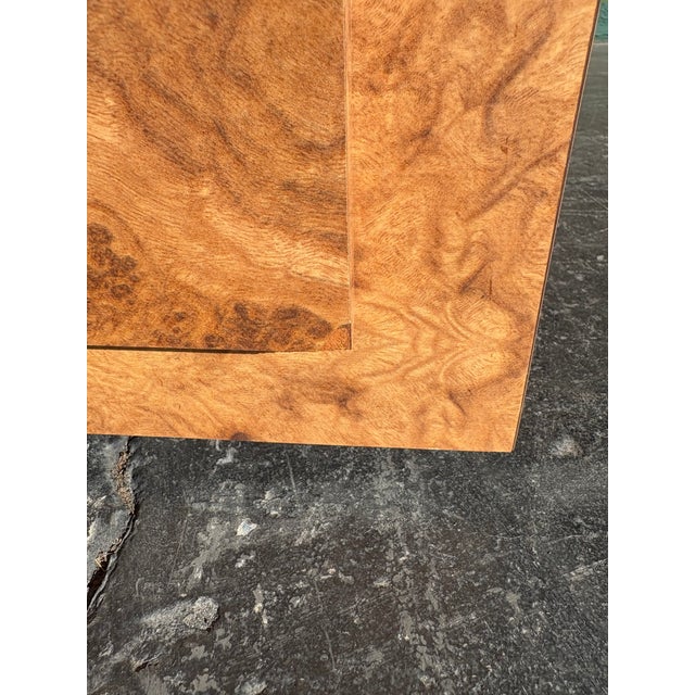 Postmodern Postmod Faux Burl & Chrome Niner For Sale - Image 3 of 11