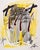 Antoni TAPIES (1923-2012) Abstract Composition in Yellow Original color lithograph poster Signed in the plate On poster...
