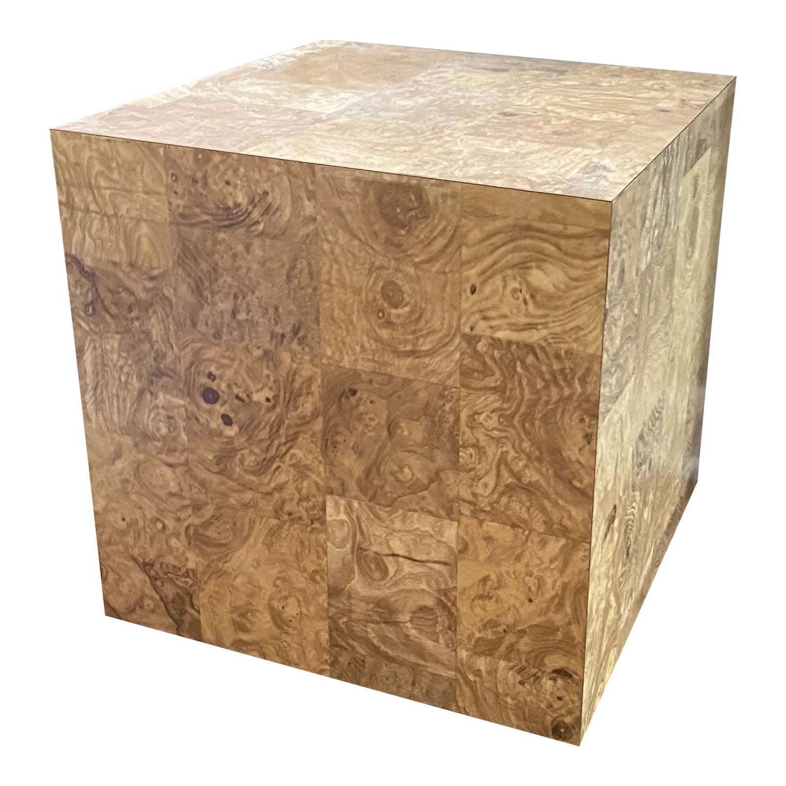 Late 20th Century Small Cube Formica Stand | Chairish