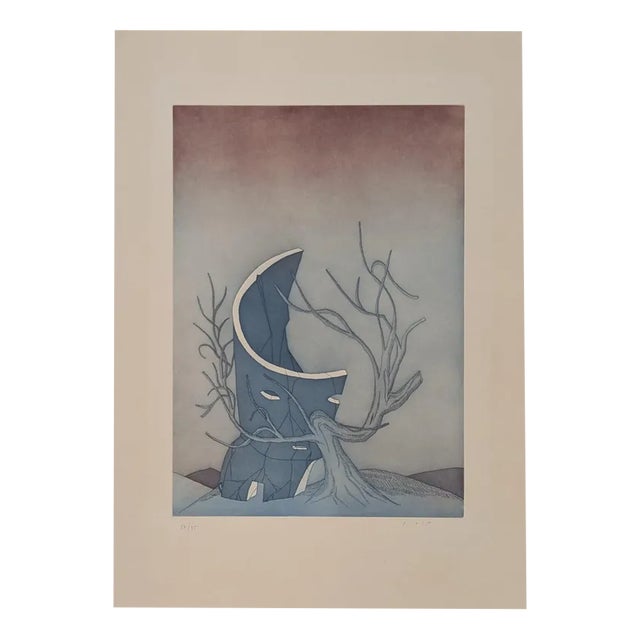 Jean Michel Folon, The Circular Ruins V, 1974, Etching For Sale