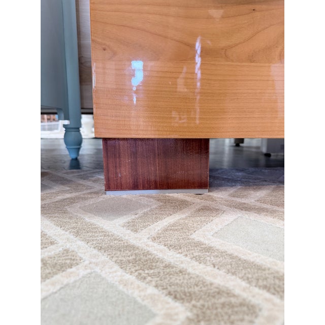 Italian Mid Century Modern Art Deco Credenza in Figured Wood Veneers For Sale - Image 12 of 12