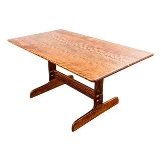 Mid Century Shedua Wood Dining Table Attributed to Gerald McCabe For Sale