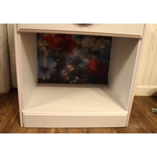 Decoupage Cardinal Nightstand/End Table For Sale - Image 4 of 7