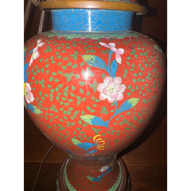 Early 20th Century Cloisonné Jar Lamp For Sale In Philadelphia - Image 6 of 6