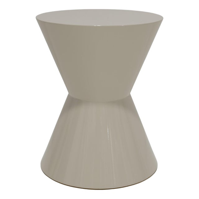 Minotti Cesar Table in Off-White Shiny Lacquer For Sale