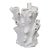 White Ceramic Faux Bois Tree Trunk Tulipiere Vase With 18 Openings Centerpiece For Sale