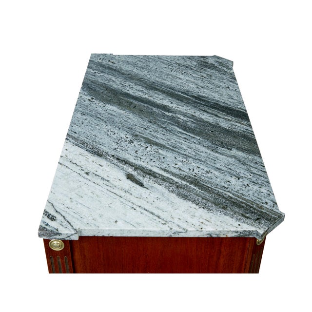 20th Century Directoire Revival Marble Top Chest of Drawers, 1920 For Sale - Image 6 of 7