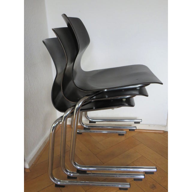 Model 410-20 Chairs in Pagwood by Elmar Flötto for Flötotto, Set of 3 For Sale - Image 4 of 7