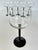 Art Deco Vintage Black Stem Wine Glasses-Set of Six-Made in France For Sale - Image 3 of 9