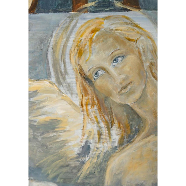 Modern Evelyne Luez, Le Peintre à son Chevalet, Oil on Canvas For Sale - Image 3 of 7