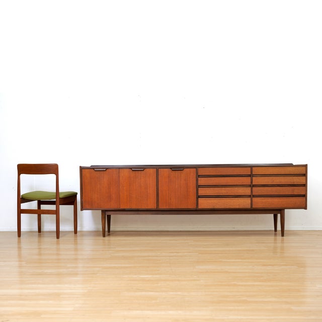 Mid Century Teak Credenza Attributed to Ward and Austin For Sale - Image 10 of 10