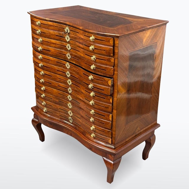 Antique Neoclassical Chest of Drawers with Inlays, 1810s For Sale - Image 3 of 12