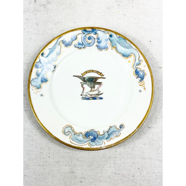 Antique Haviland Limoges Scottish Clan Graham "N'oublie" Crest - Set of 4 For Sale In New Orleans - Image 6 of 10