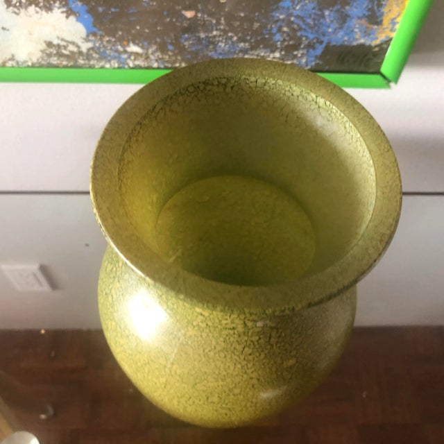 1990s Speckled Venom Green Vase For Sale - Image 4 of 6