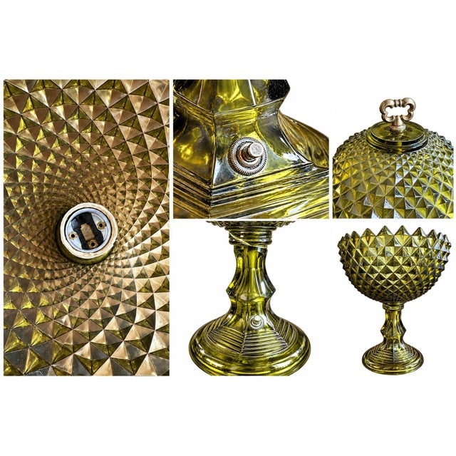 Add a touch of vintage elegance to your space with this stunning green glass decorative piece. Featuring a distinctive...