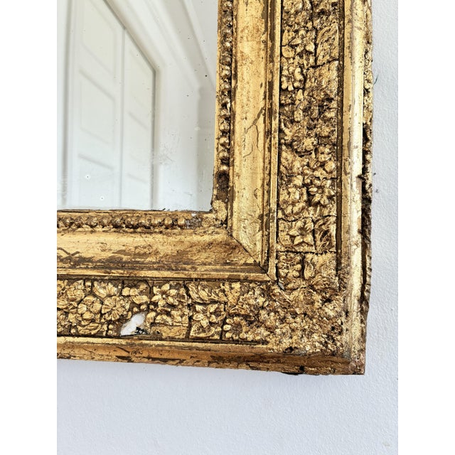 Large Antique French Louis Philippe Giltwood Mirror – Late 19th Century For Sale - Image 9 of 11
