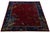 This antique Chinese Art Deco wool rug from the 1920s features a vivid red field framed by deep indigo borders, showcasing...