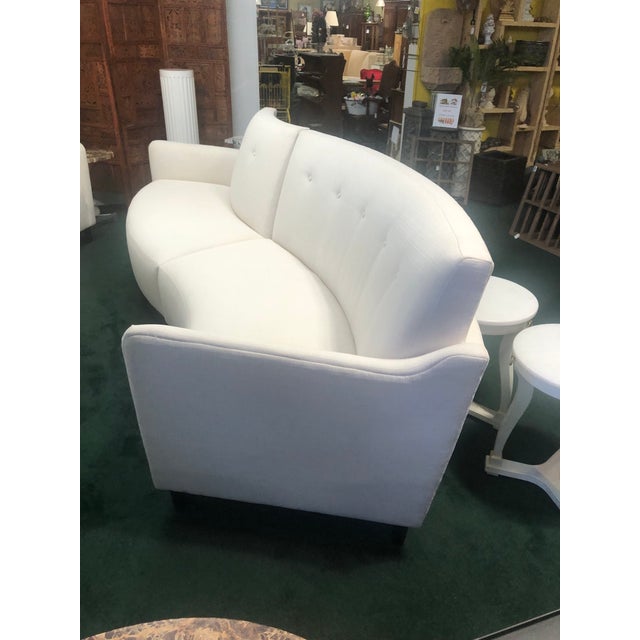 AI Overview A vintage 1980s sculptural serpentine sectional OR matching facing sofas by Carter Furniture of Salisbury....