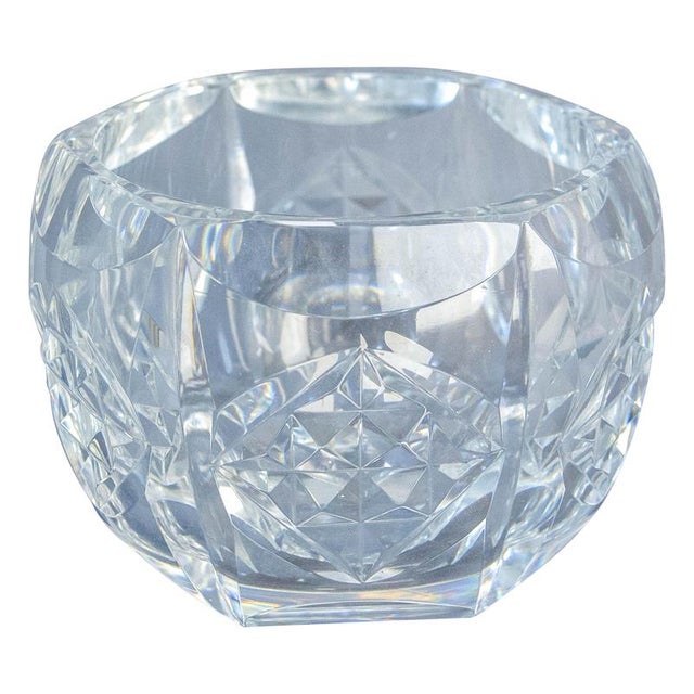 Glass Cristal Center Piece Baccarat Empty Pocket, French 1960, Set of 2 For Sale - Image 7 of 7