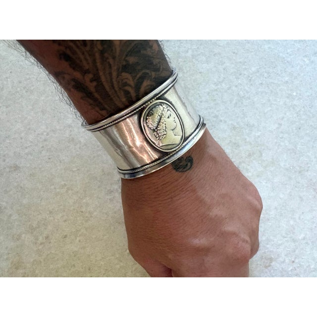 1850s Sterling Silver Cuff Bracelet. For Sale In New York - Image 6 of 6