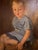 Beige Heinrich Pforr, Childhood Study: Seated Boy in a Blue Smock, 1924, Oil on Canvas For Sale - Image 8 of 11
