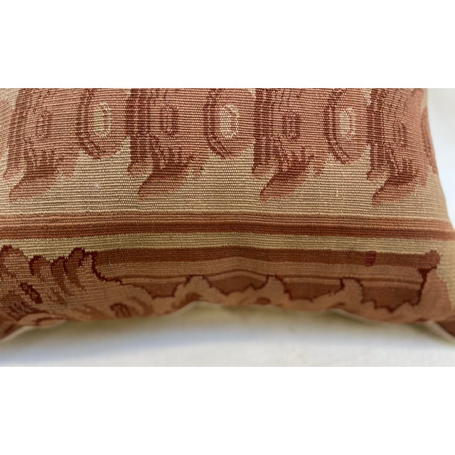 Traditional A Pillow With 19th Century Aubusson Tapestry For Sale - Image 3 of 5